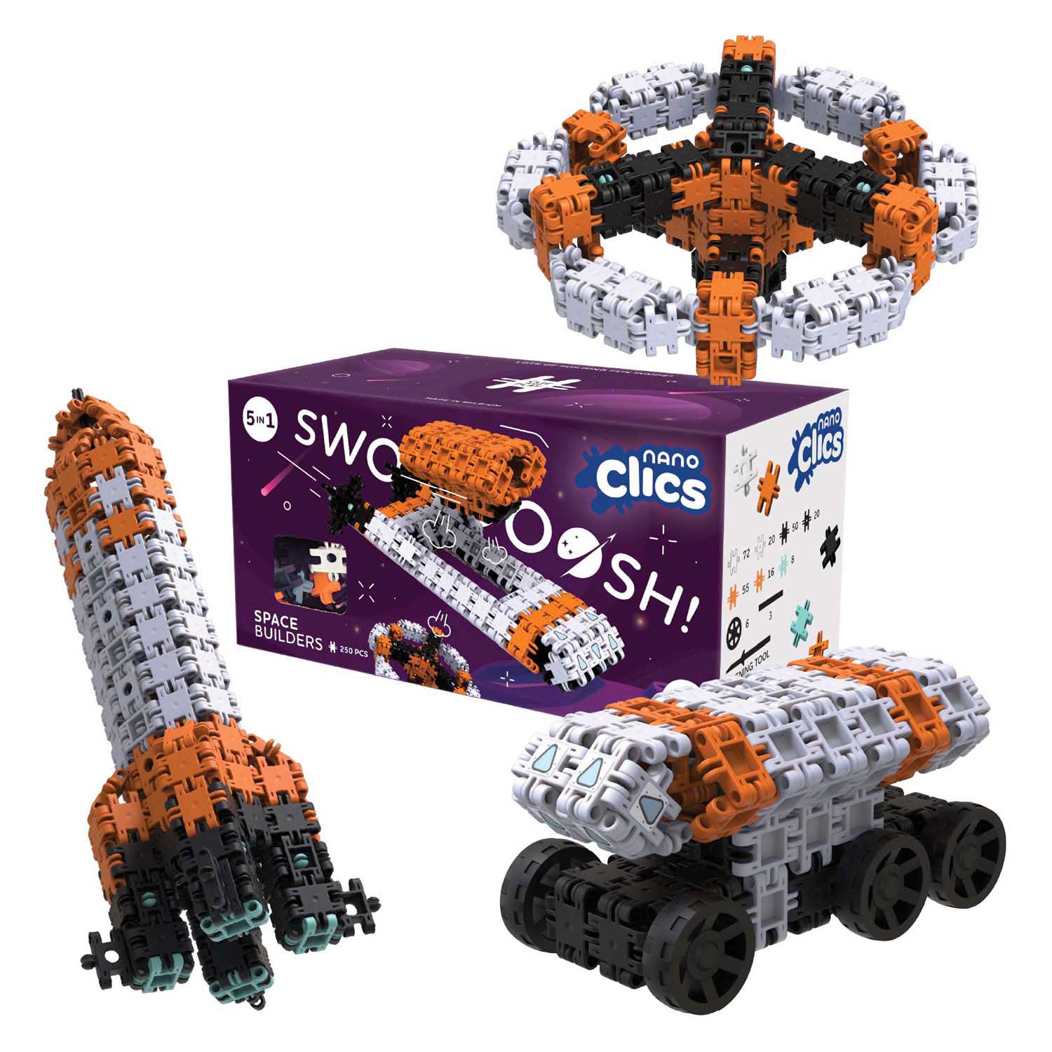 Clics Nano – Space Builders Bauset – 250 Teile.