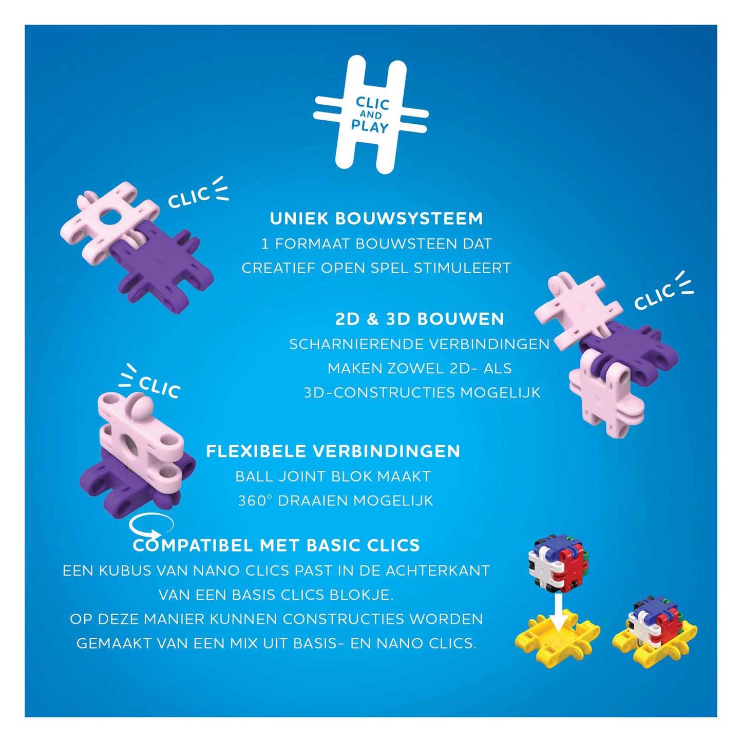 Clics Nano – k3 Builders Baukasten – 190 Teile.
