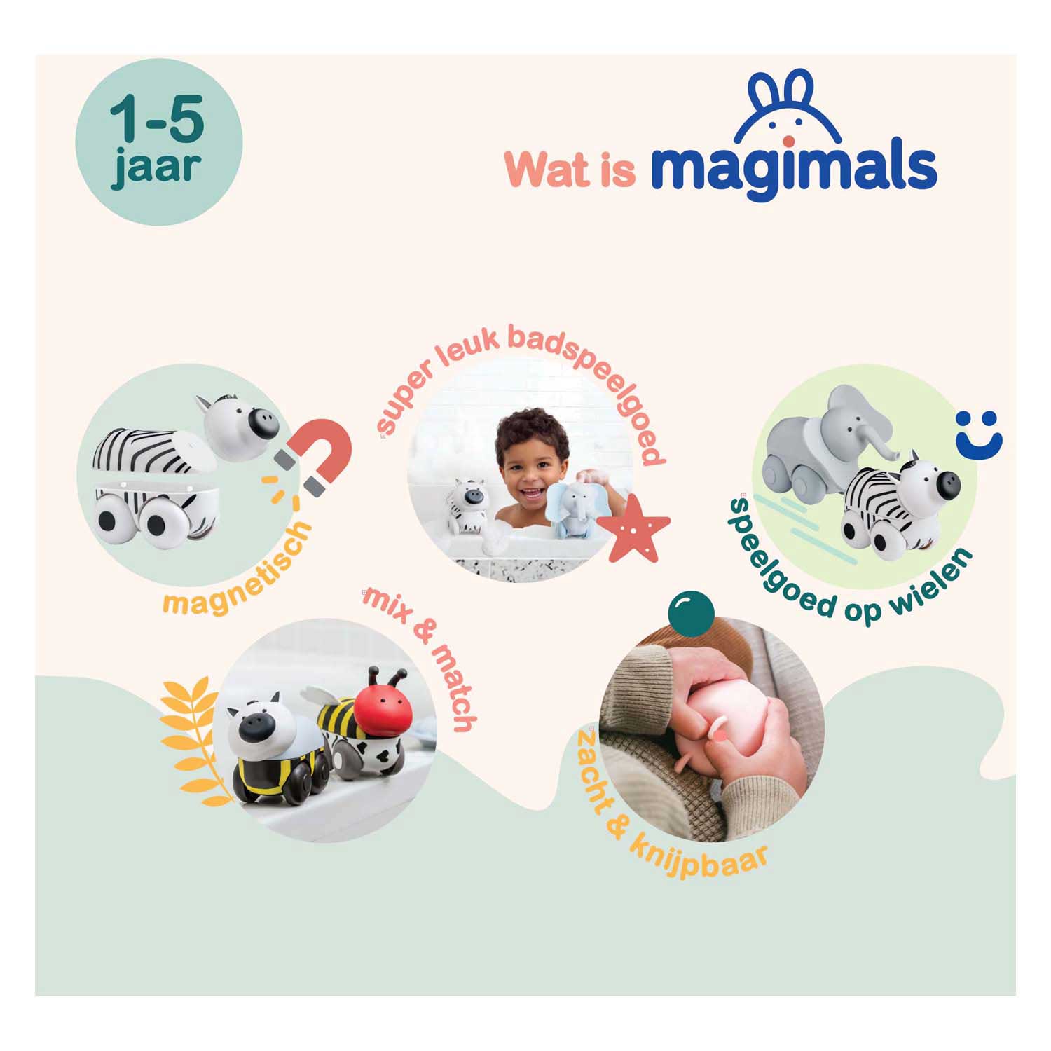 Clics Magimals Wheely Safari Box – 6 Stk.