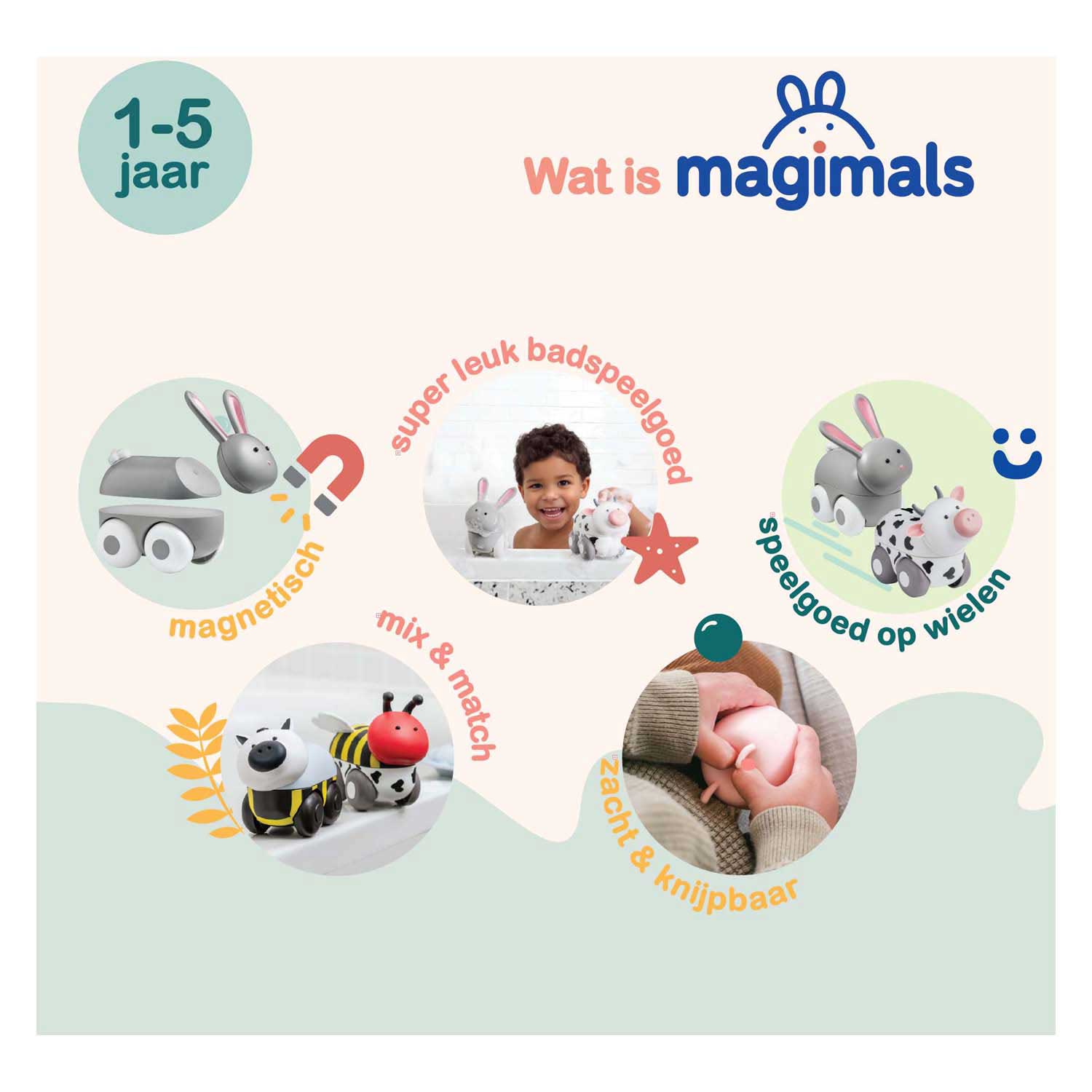 Clics Magimals Wheely Farm Box – 6 Stück.