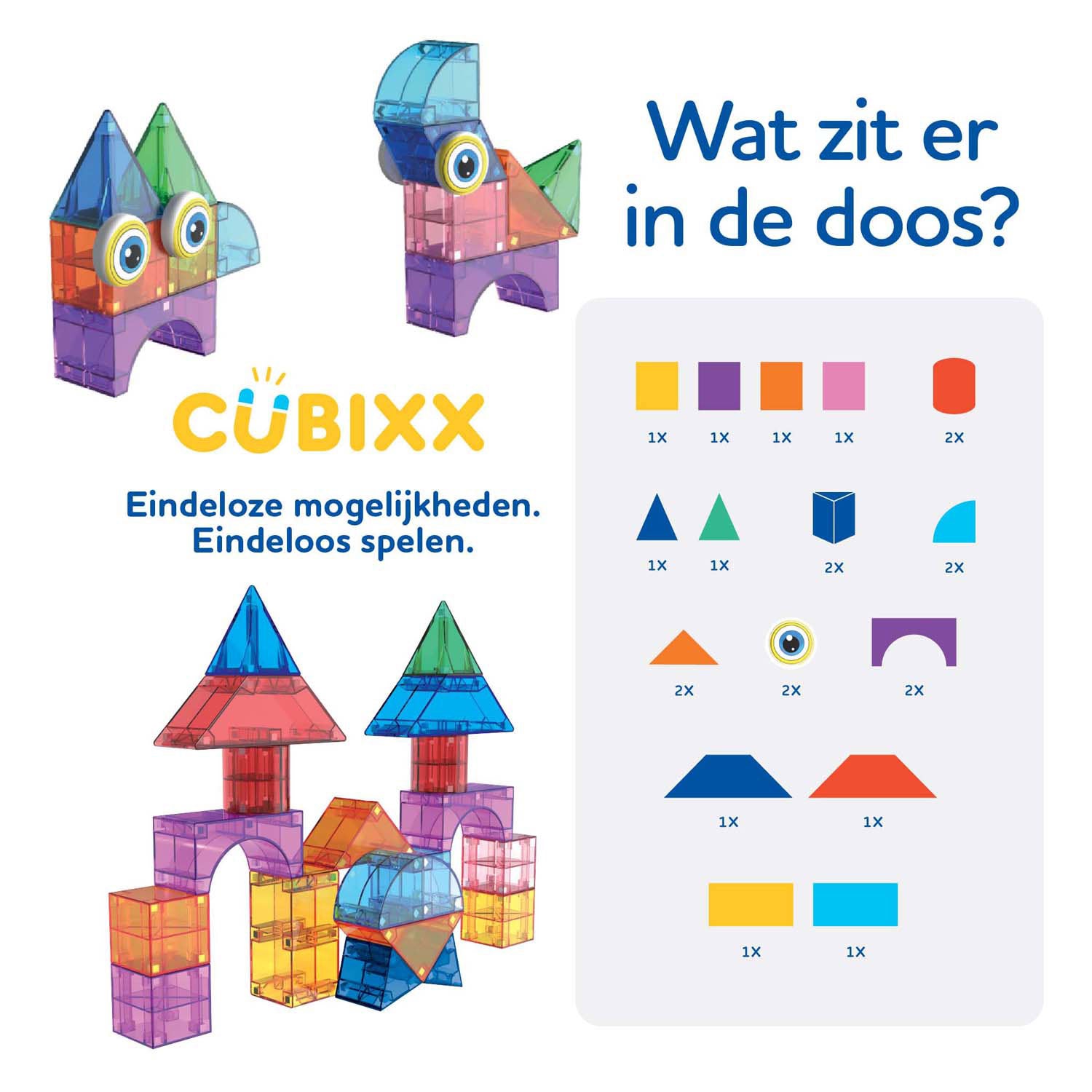 Cubixx magnetisches Bauspielzeug - 22-tlg.
