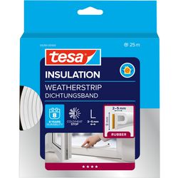 Tesa 1003329 – moll Zugluftstopper Classic P-Profil 8 Jahre, 25m weiß | 10 Stück