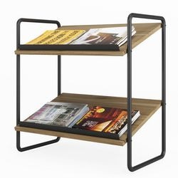 Der Präsentationsständer powered by paperflow braun misst 370 mm x 720 mm x 720 mm