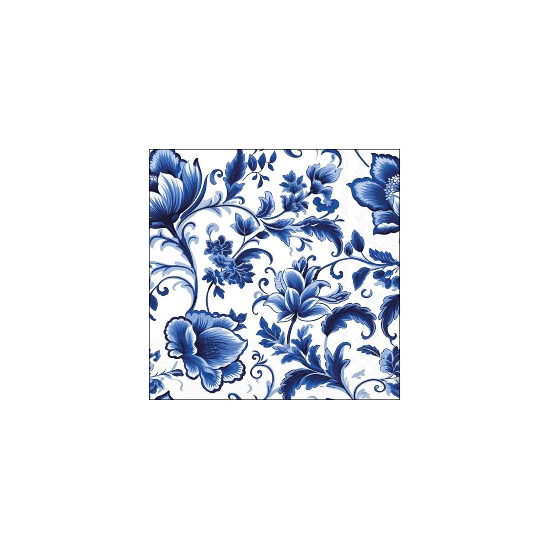 Ambiente Servietten 25cm Delfter Blau mit Blumenmuster