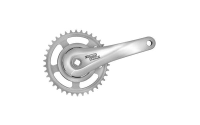 Sunrace - SunRace Kurbelgarnitur 38T Kurbellänge 170mm. silbernes Aluminium spielfrei. 92mm Abdeckung. -8mm Tiefe