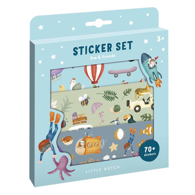 Little Dutch Sticker Box Jim Freunde, 3 Blätter