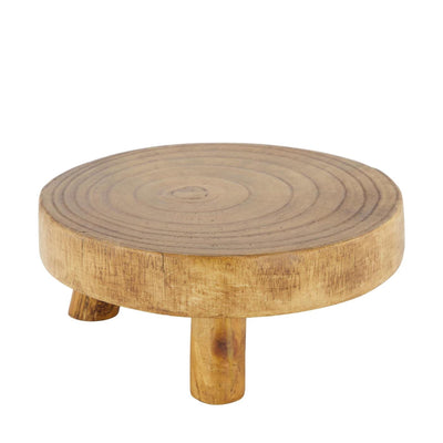 Dijk Natural Collections Holztablett auf Sockel ø19,5x8cm
