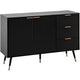 Wandschrank schwarz 120x80x40 lebende Eiche