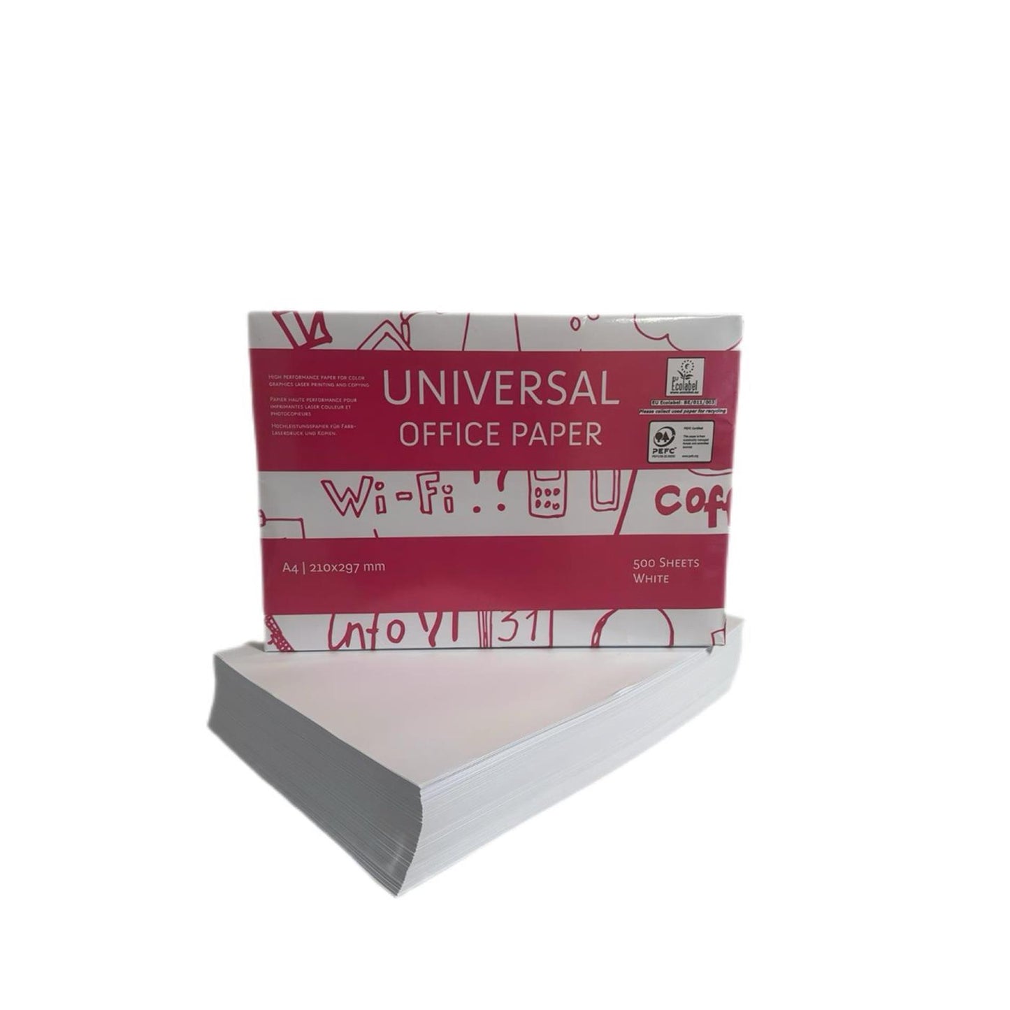 Kopierpapier 80 Gramm, 5er-Pack mit 500 Blatt