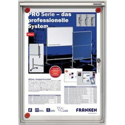 Abschließbare Notiztafel Franks A4, nicht magnetisch, eloxiertes Aluminium