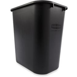 Rechteckiger schwarzer 27-l-Recyclingbehälter von Rubbermaid