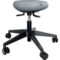 Leitz Ergo Active Sitzhocker mit Rollen und Komfort-Schaukelkissen – Ergonomischer Sattelhocker – höhenverstellbar – Schwarz