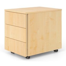 Mobiler Schubladenblock VLC30 3 3 gl Spanplatte hellbraun