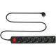 ACT -Sockel mit leuchtendem Schalter, 6 Sockets, 3 m