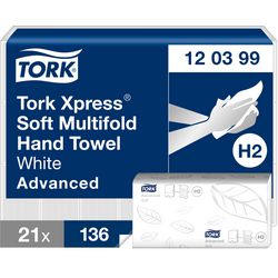 Handtuch tork 120399 h2 weiß