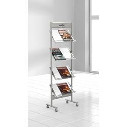 Kerkmann Prospekthalter A4 transparent, silber 42635414