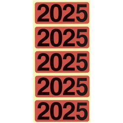 Jahresrückenschilder sind 628957 rot selbstklebend