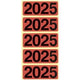 Jahresrückenschilder sind 628957 rot selbstklebend