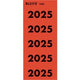Leitz Rückenschild 2025 – selbstklebend – 100 Stück – rot