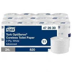 Tork Optiserve Toilettenpapier 2-lagig ohne Kern 472630