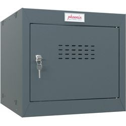 Phoenix Kleiderschrank 1 Tür Schlüsselschloss 400 x 400 x 365 mm Anthrazit, Grau