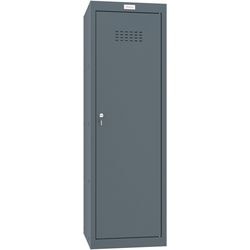 Phoenix Kleiderschrank 1 Tür Schlüsselschloss 400 x 400 x 1.265 mm Anthrazit, Grau
