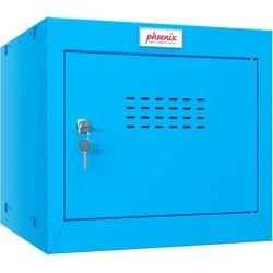 Phoenix Kleiderschrank 1 Tür Schlüsselschloss 400 x 400 x 365 mm blau