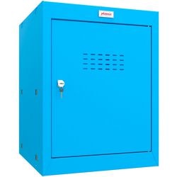 Phoenix Kleiderschrank 1 Tür Schlüsselschloss 400 x 400 x 520 mm blau