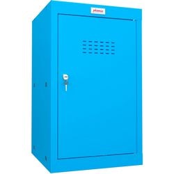 Phoenix Kleiderschrank 1 Tür Schlüsselschloss 400 x 400 x 665 mm blau