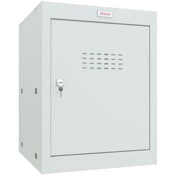 Phoenix Kleiderschrank 1 Tür Schlüsselschloss 400 x 400 x 520 mm grau