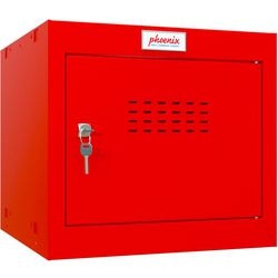 Phoenix Kleiderschrank 1 Tür Schlüsselschloss 400 x 400 x 365 mm rot