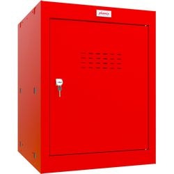 Phoenix Kleiderschrank 1 Tür Schlüsselschloss 400 x 400 x 520 mm rot