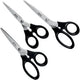 Leitz Scherenset aus Edelstahl - 165 185 200 mm - mit ergonomischem Griff - Schwarz