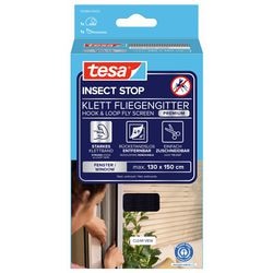 Tesa 1050474 – Insektenschutz-Premium-Fliegengitterfenster 1,3 m x 1,5 m schwarz | 1 Stk