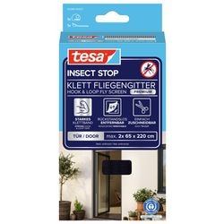 Tesa 1050466 – Premium Fliegengittertüren schwarz 2x 0,65m x 2,2m | 5 Stück