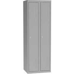 Kleiderschrank a10080.09 graues Metall 500 mm x 600 mm x 1800 mm (T x B x H)