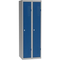 Kleiderschrank a10080.59 graues Metall 500 mm x 600 mm x 1800 mm (T x B x H)