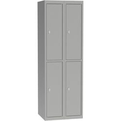 Kleiderschrank a33080.09 graues Metall 500 mm x 600 mm x 1800 mm (T x B x H)