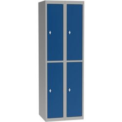 Kleiderschrank a33080.59 graues Metall 500 mm x 600 mm x 1800 mm (T x B x H)