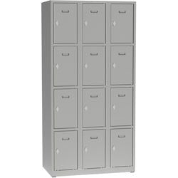 Kleiderschrank a83340.09 graues Metall 500 mm x 900 mm x 1800 mm (T x B x H)