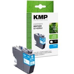 Tintenpatrone kmp kompatibel Brother LC422XLC Cyan