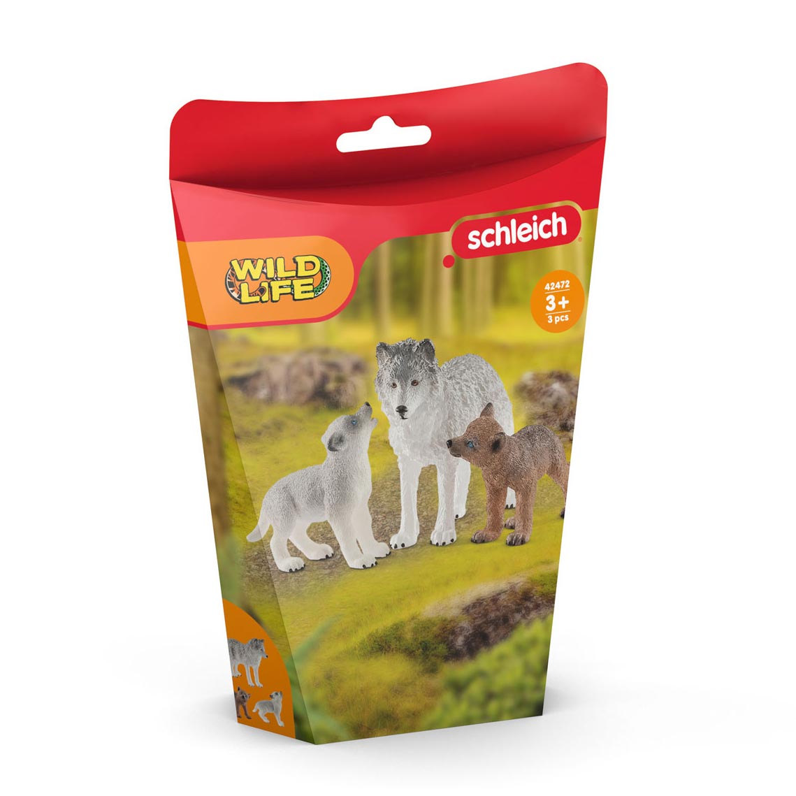 Schlich Wild Life Wolvin mit Wolvenwelpen 42472