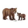 Schlich Wild Life Female Grizzlybär mit Grizzlybär 42473