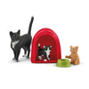 Schleich Farm World Spielzeit für süße Katzen und Katzen 42501