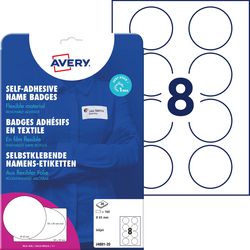 Avery Namensschild selbstklebend. Zweckform rund, 65 mm, weiß, ablösbar, 160 Etiketten, 20 Blatt Tintenstrahl