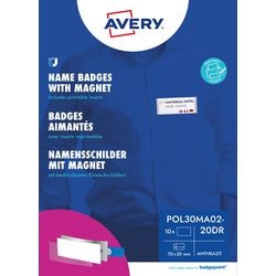Namensschild Avery Zweckform pol30ma02-20dr