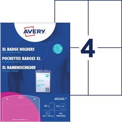 Avery Ausweishalter A6 inkl. Einlegekarten 50 Stück AV-4834XL