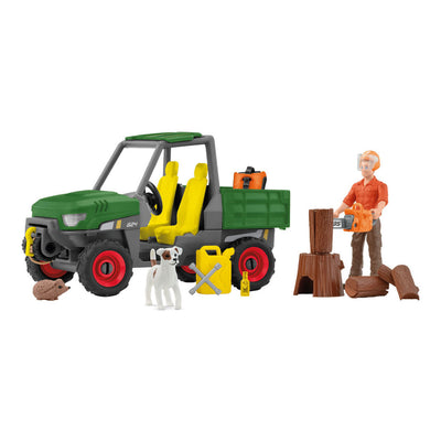 Schleich Farm World Houtzager mit Fahrzeug 42659