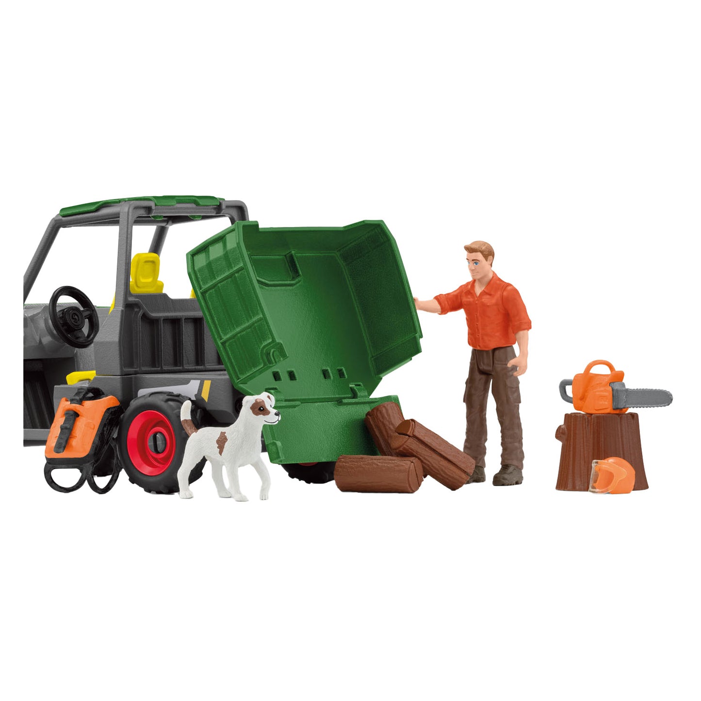 Schleich Farm World Houtzager mit Fahrzeug 42659