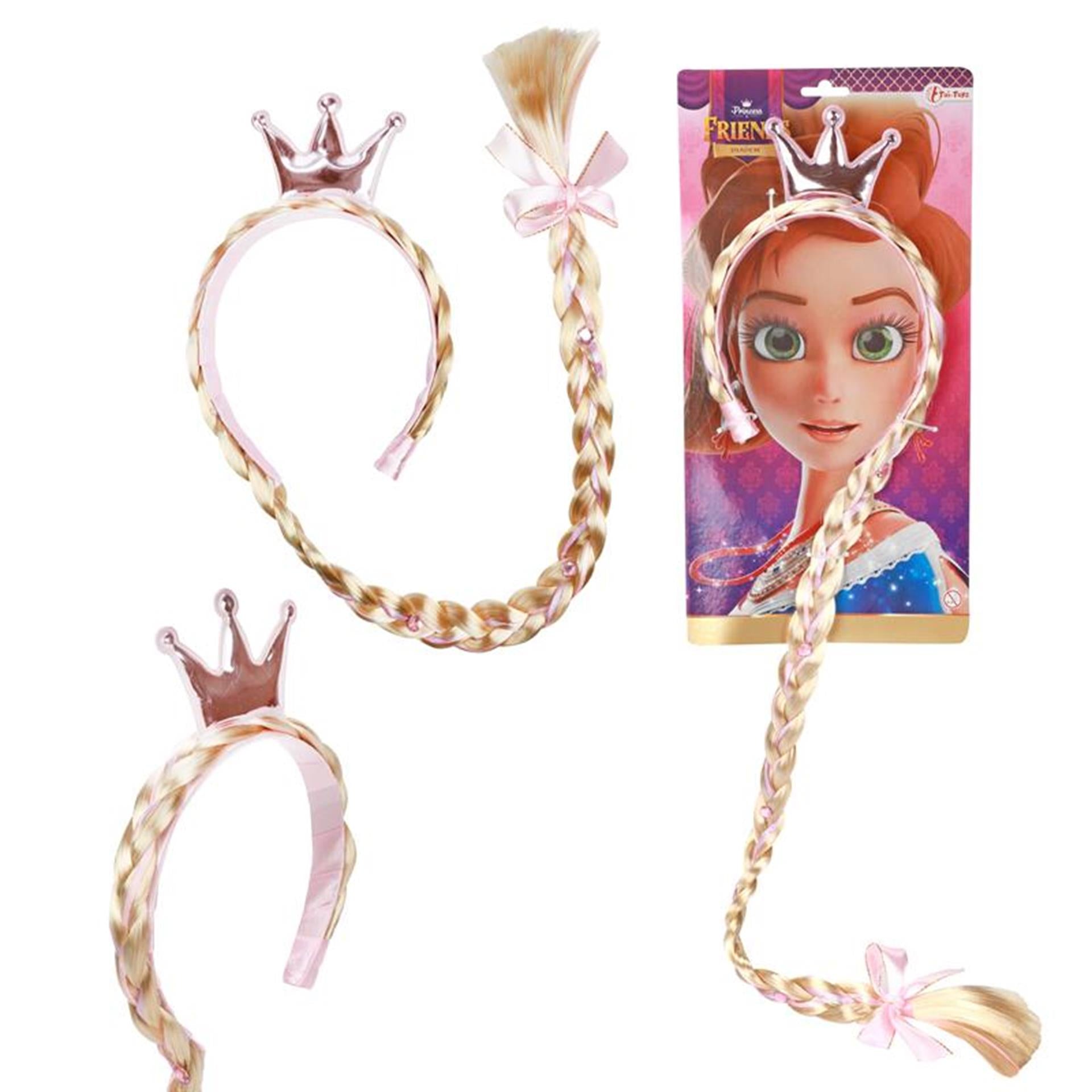 Toi-Toys Freunde Diadem mit langem Geflecht und Krone